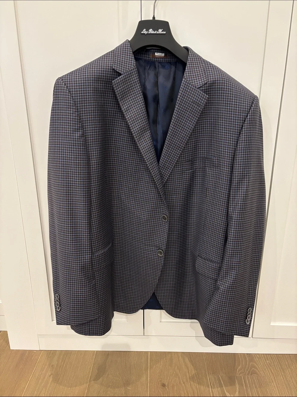 Peter Millar Navy, Gray, Brown Checked Sport Coat